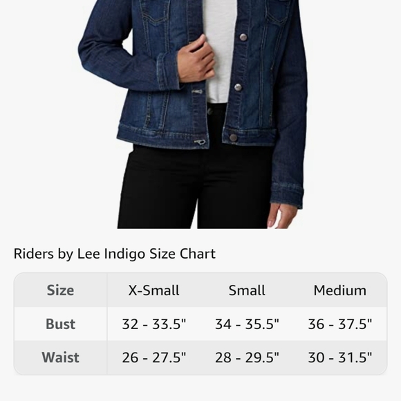 Riders by Lee Indigo Women's Denim Jacket Jean Dark Blue - Picture 5 of 5